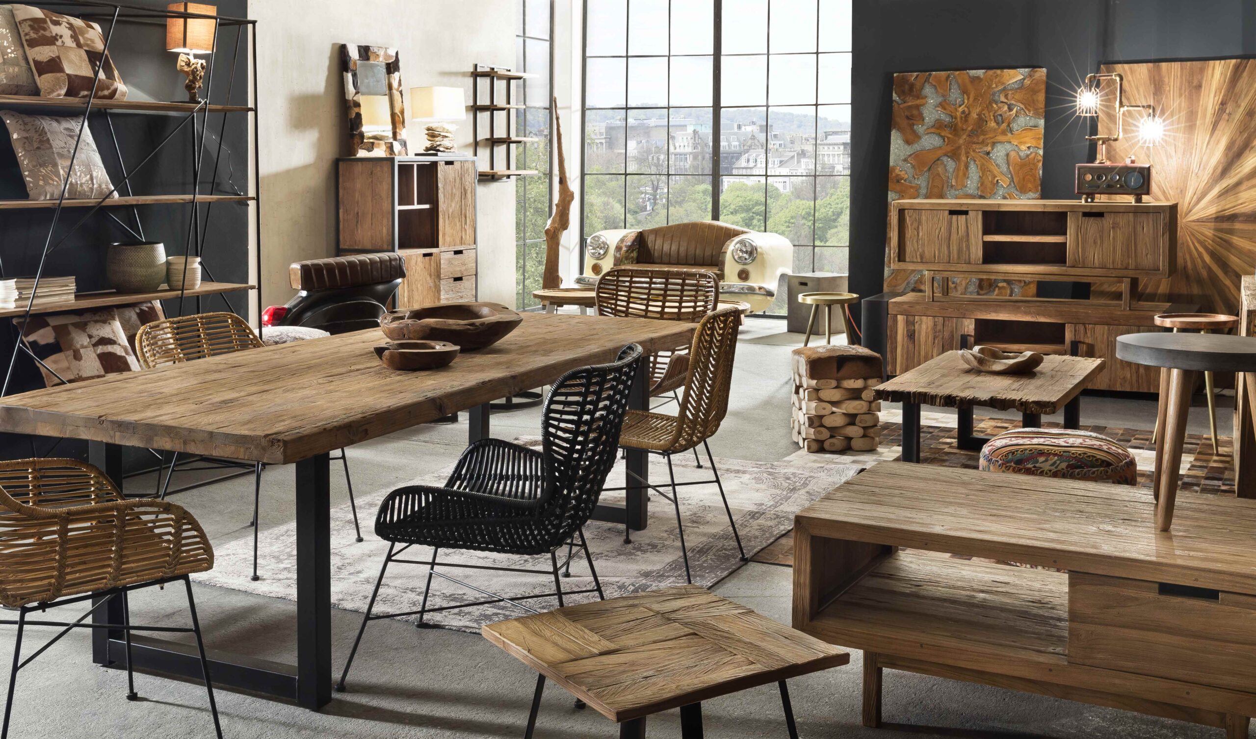 SIT-Moebel_RATTAN_natur-Gestell-antikschwarz_05325-04-5 SIT-Möbel TABLES & CO Tisch 220x100 cm, recyceltes Teak natur Platte natur, Gestell schwarz | 15142-11 – Bild 10