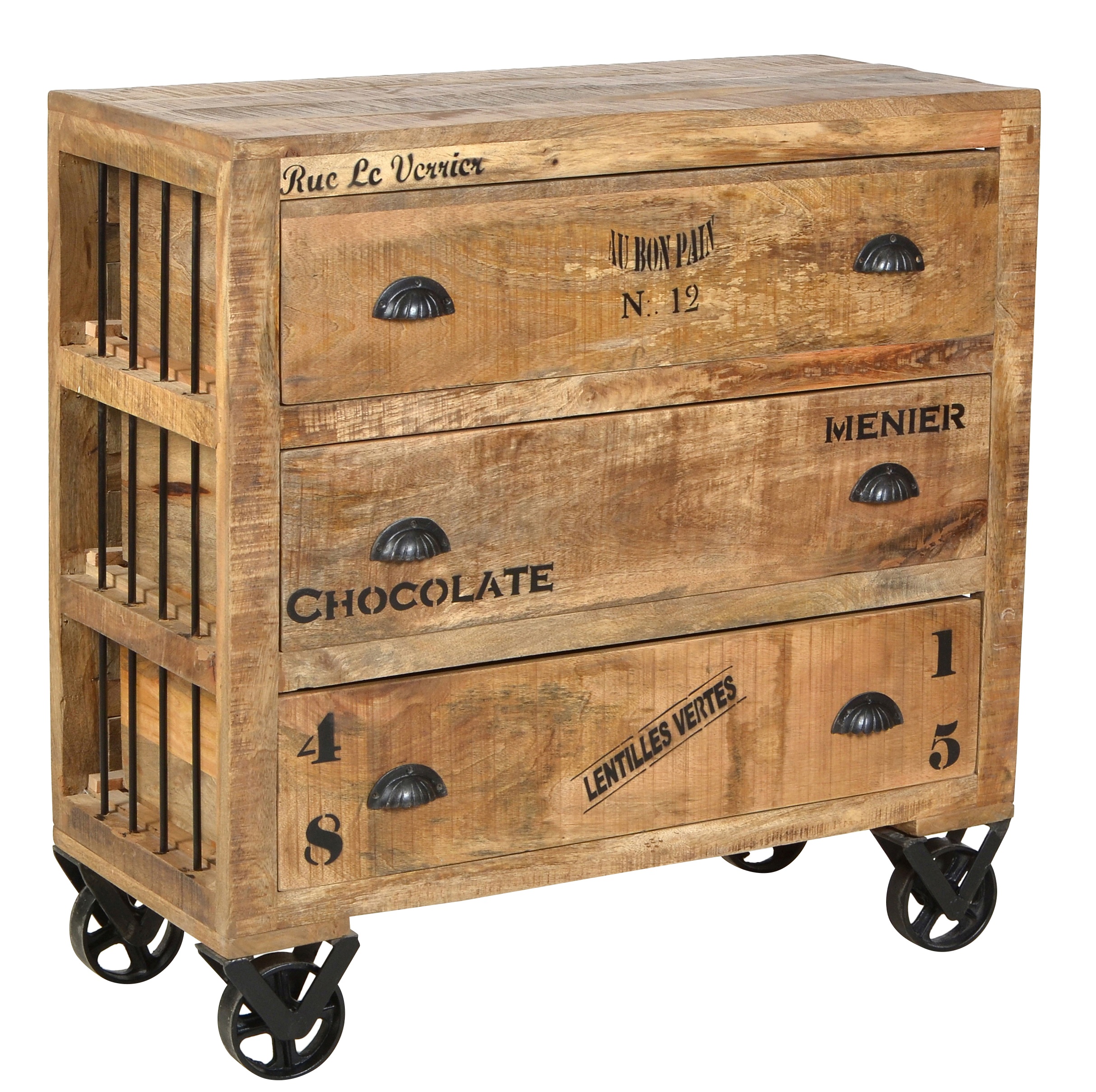 natur antik mit antikschwarzen Beschlägen natur antik mit antikschwarzen Beschlägen