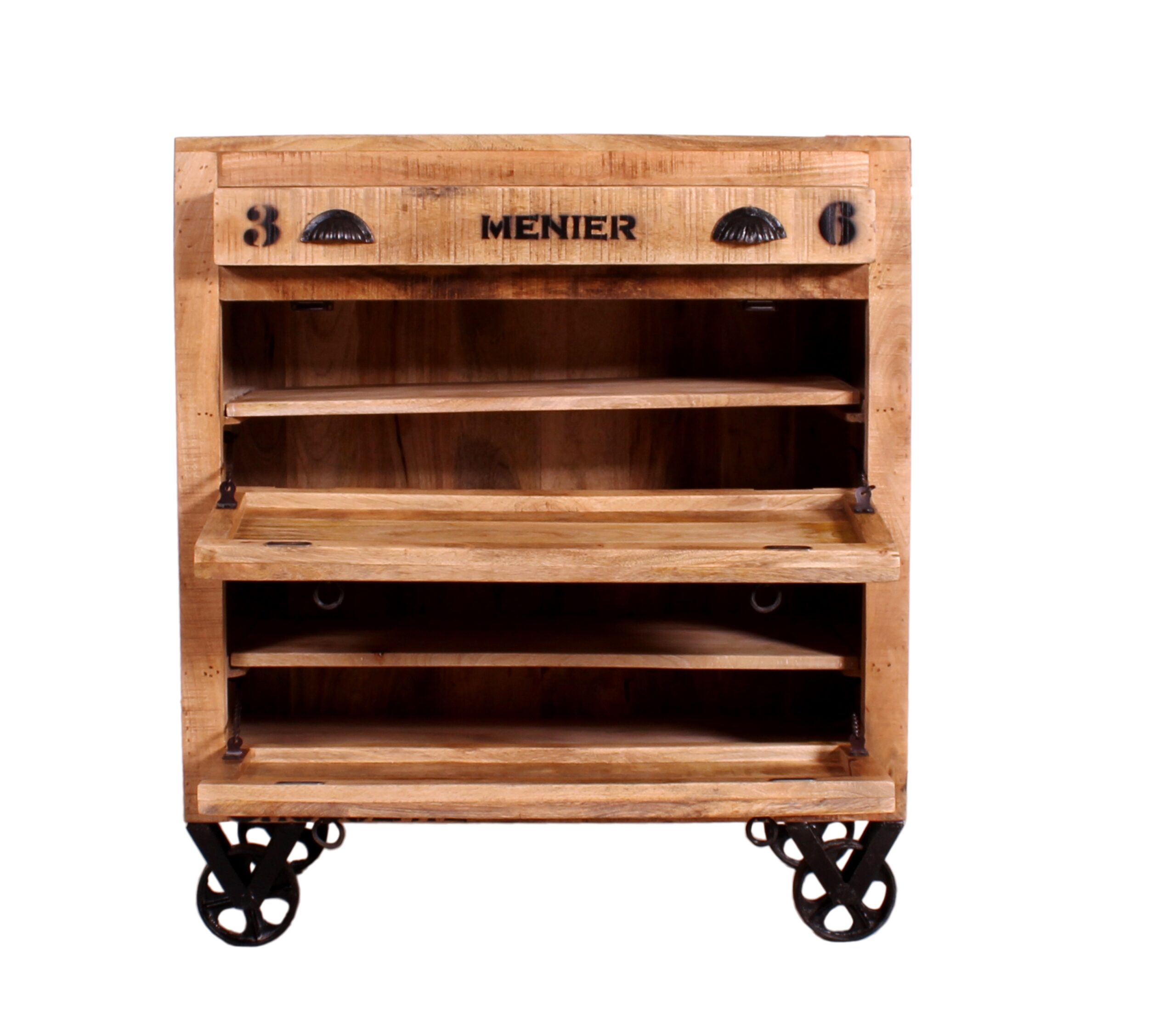 lackiertes Mangoholz mit starken Gebrauchsspuren 18000-53 lackiertes Mangoholz mit starken Gebrauchsspuren 18000-53