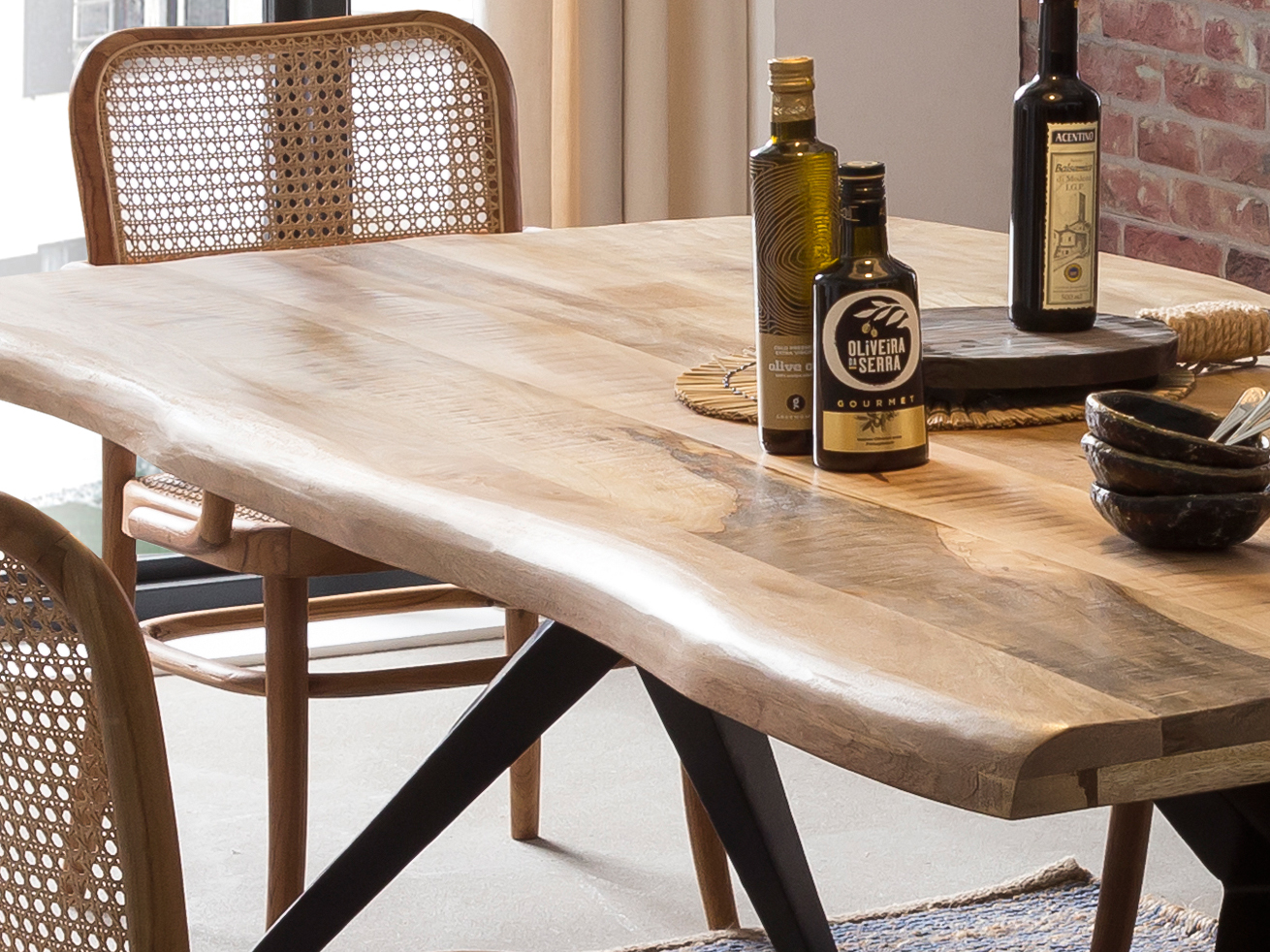 SIT-Moebel_TABLES-CO_Platte-natur-Gestell-antikschwarz_15280-11-8 SIT-Möbel TABLES & CO Tisch 160x90 cm Platte natur, Gestell antikschwarz | 15280-11 – Bild 9