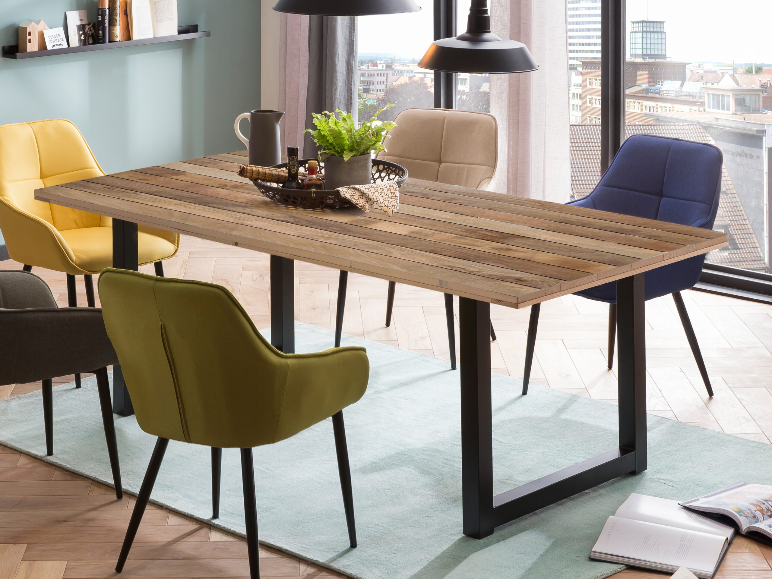 SIT-Moebel_TABLES-CO_Platte-natur-Gestell-antikschwarz_15900-11-6 SIT-Möbel TABLES & CO Tisch 220x100 cm Platte natur, Gestell antikschwarz | 15903-11 – Bild 7