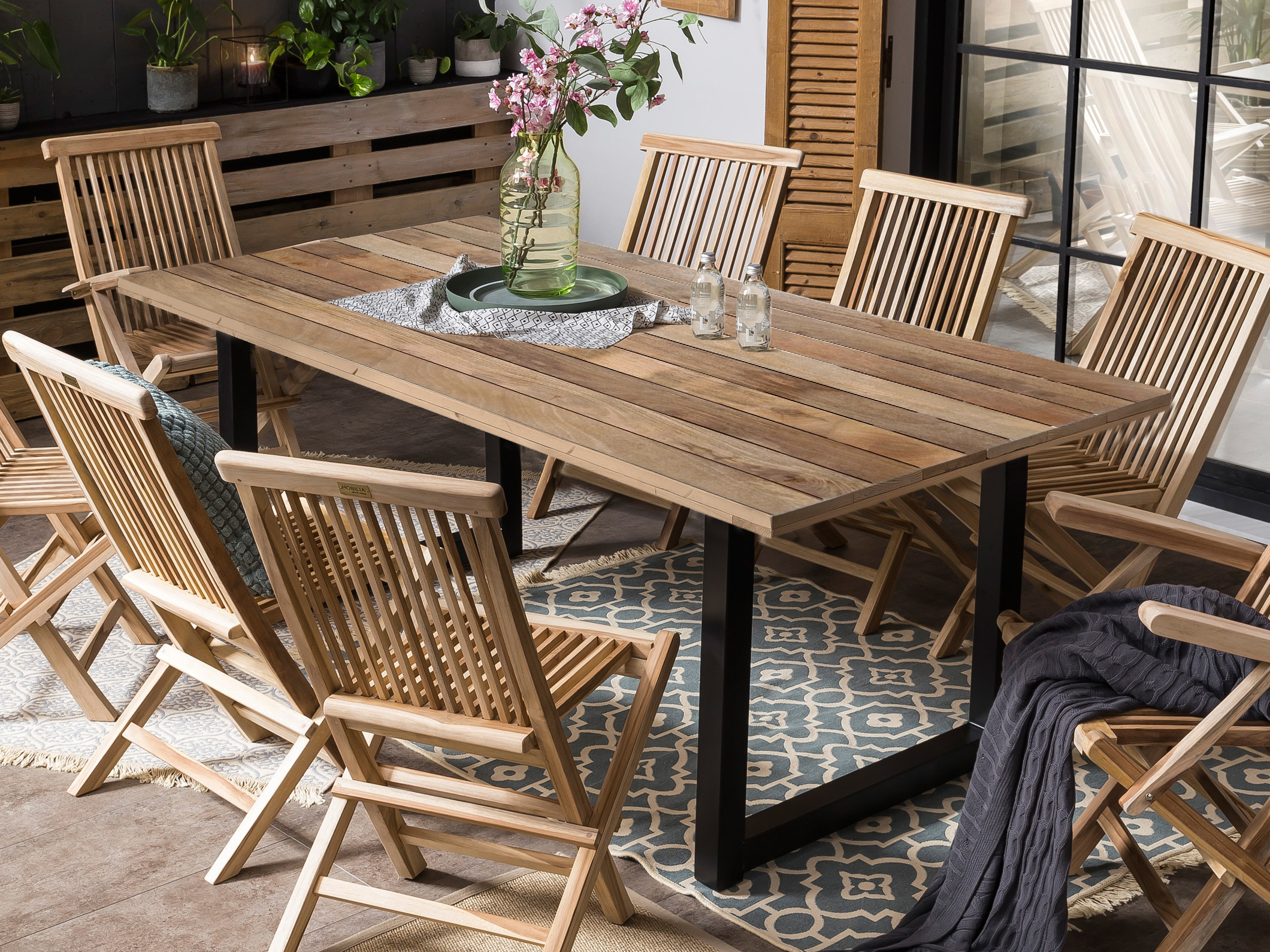 SIT-Moebel_TABLES-CO_Platte-natur-Gestell-antikschwarz_15900-11-7 SIT-Möbel TABLES & CO Tisch 220x100 cm Platte natur, Gestell antikschwarz | 15903-11 – Bild 8