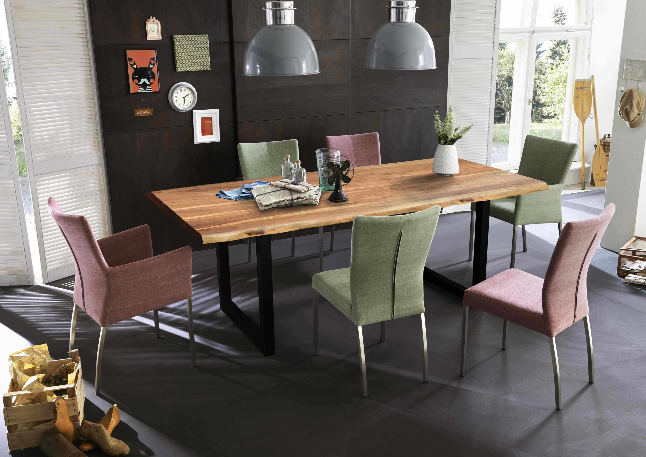 SIT-Moebel_TABLES-CO_Platte-natur-Gestell-schwarz-lackiert_07100-99-8 SIT-Möbel TABLES & CO Tisch 200 x 100 cm Platte natur, Gestell schwarz lackiert | 07100-99 – Bild 9