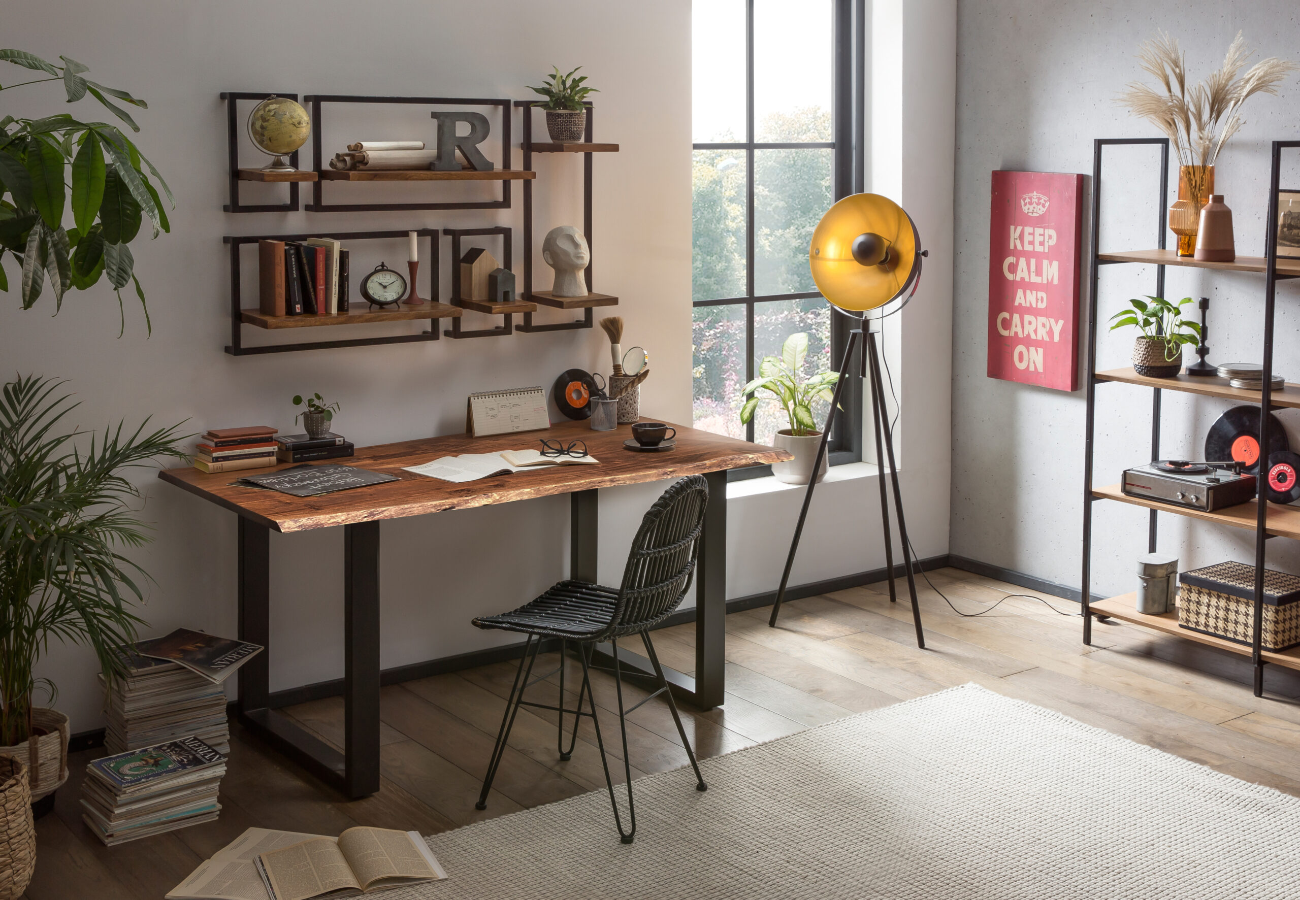 SIT-Moebel_TABLES-CO_Platte-nussbaumfarbig-Gestell-schwarz-lackiert_07103-99-7 SIT-Möbel TABLES & CO Tisch 120 x 80 cm, Platte 26 mm, nußbaumfarbig Platte nussbaumfarbig, Gestell schwarz lackiert | 07107-59 – Bild 8