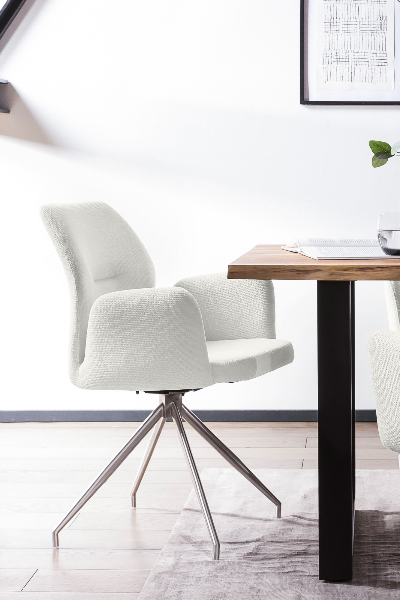 SalesFever_Armlehnstuhl_Creme-Silber_396605-7 SalesFever Armlehnstuhl Creme, Silber | 396605 – Bild 8