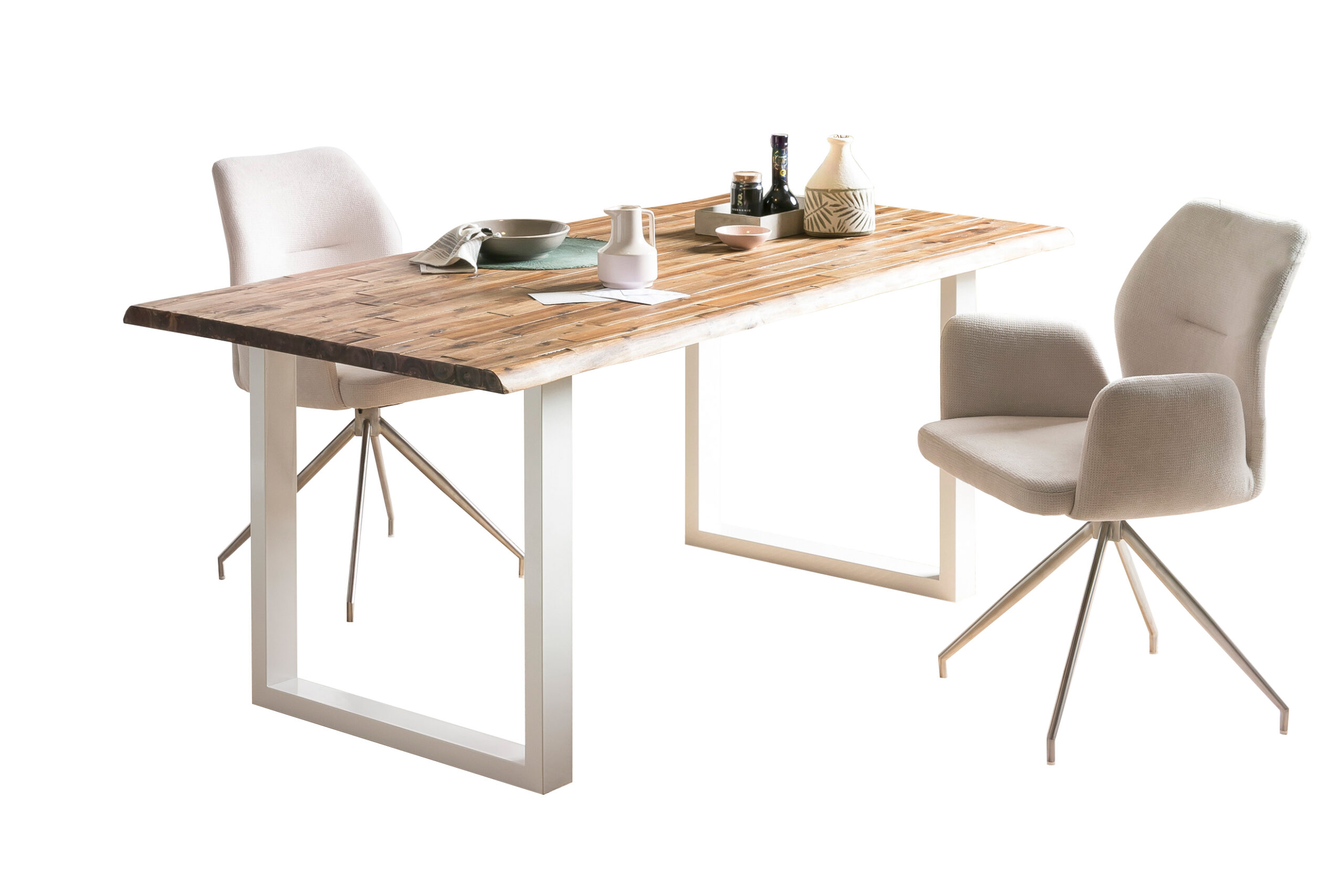 SalesFever_Esstisch_Natur-Weiss_398760-6 SalesFever Esstisch Natur, Weiß | 398760 – Bild 7