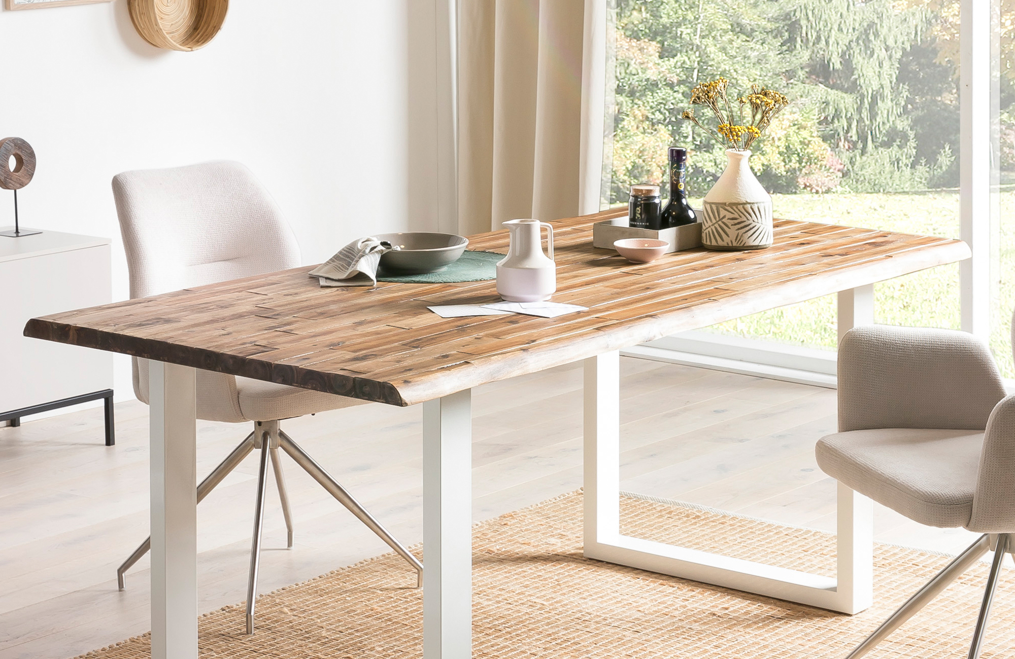 SalesFever_Esstisch_Natur-Weiss_398760-9 SalesFever Esstisch Natur, Weiß | 398760 – Bild 10